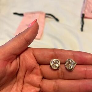 Kate Spade Princess Cut Silver Earrings